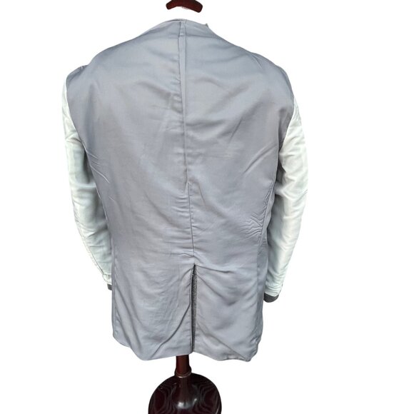 Farah Westernwear Mens Gray Herringbone 100% Wool  Sportcoat Jacket 46L - Read - Picture 7 of 15